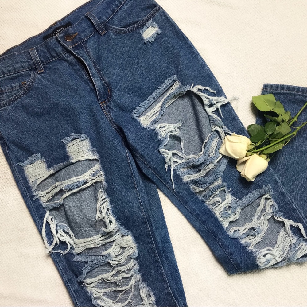 Denim distress Boyfriend jeans size 3